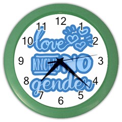 Love Knows No Gender Color Wall Clocks by Valentinaart