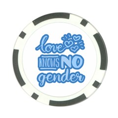 Love Knows No Gender Poker Chip Card Guard by Valentinaart