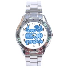 Love Knows No Gender Stainless Steel Analogue Watch by Valentinaart