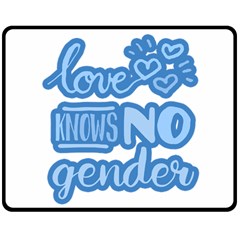 Love Knows No Gender Double Sided Fleece Blanket (medium)  by Valentinaart