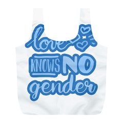 Love Knows No Gender Full Print Recycle Bags (l)  by Valentinaart