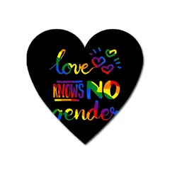 Love Knows No Gender Heart Magnet by Valentinaart