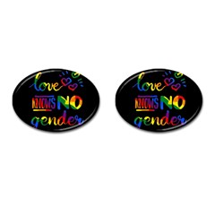 Love Knows No Gender Cufflinks (oval) by Valentinaart