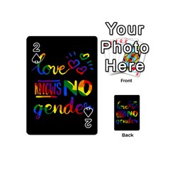 Love Knows No Gender Playing Cards 54 (mini)  by Valentinaart