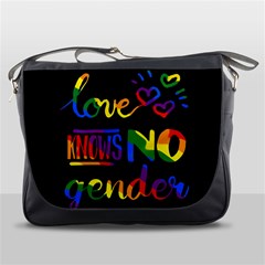 Love Knows No Gender Messenger Bags by Valentinaart