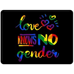 Love Knows No Gender Double Sided Fleece Blanket (large)  by Valentinaart