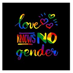 Love Knows No Gender Large Satin Scarf (square) by Valentinaart