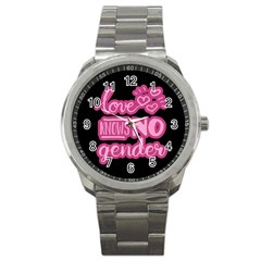 Love Knows No Gender Sport Metal Watch by Valentinaart