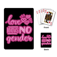 Love Knows No Gender Playing Card by Valentinaart