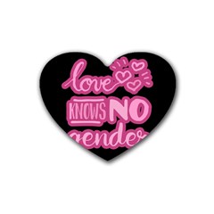 Love Knows No Gender Heart Coaster (4 Pack)  by Valentinaart