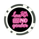 Love knows no gender Poker Chip Card Guard Back