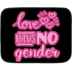 Love Knows No Gender Fleece Blanket (mini) by Valentinaart