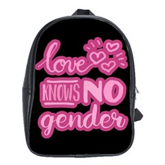 Love Knows No Gender School Bags(large)  by Valentinaart