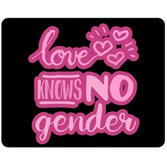 Love Knows No Gender Fleece Blanket (medium)  by Valentinaart