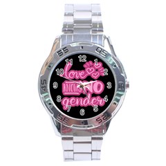 Love Knows No Gender Stainless Steel Analogue Watch by Valentinaart