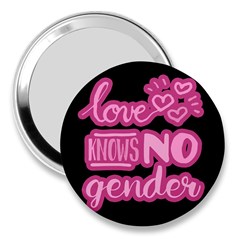 Love Knows No Gender 3  Handbag Mirrors by Valentinaart