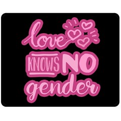 Love Knows No Gender Double Sided Fleece Blanket (medium)  by Valentinaart