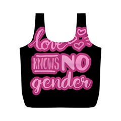 Love Knows No Gender Full Print Recycle Bags (m)  by Valentinaart