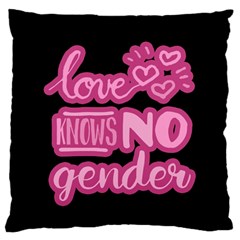 Love Knows No Gender Large Flano Cushion Case (two Sides) by Valentinaart