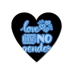 Love Knows No Gender Heart Magnet by Valentinaart