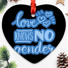 Love Knows No Gender Heart Ornament (two Sides) by Valentinaart