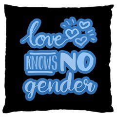 Love Knows No Gender Large Cushion Case (two Sides) by Valentinaart