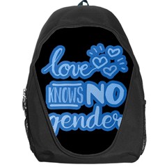 Love Knows No Gender Backpack Bag by Valentinaart