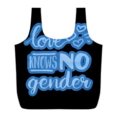 Love Knows No Gender Full Print Recycle Bags (l)  by Valentinaart