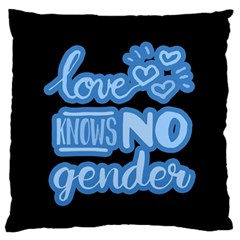 Love Knows No Gender Large Flano Cushion Case (one Side) by Valentinaart