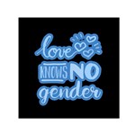 Love knows no gender Small Satin Scarf (Square) Front