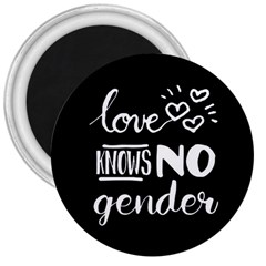 Love Knows No Gender 3  Magnets by Valentinaart