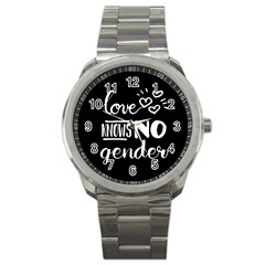 Love Knows No Gender Sport Metal Watch by Valentinaart