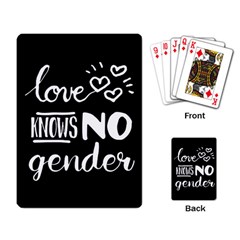 Love knows no gender Playing Card