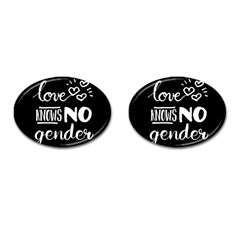 Love Knows No Gender Cufflinks (oval) by Valentinaart