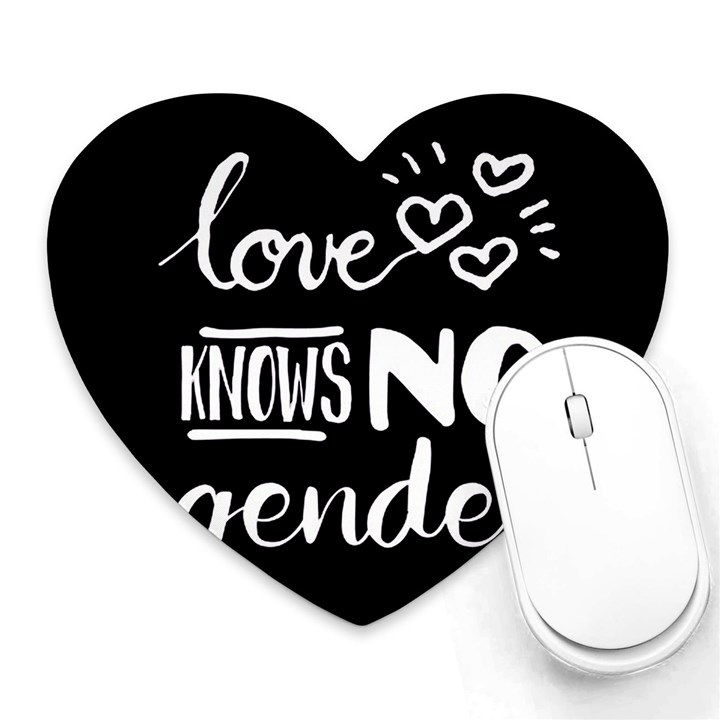 Love knows no gender Heart Mousepads