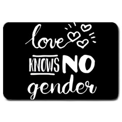 Love Knows No Gender Large Doormat  by Valentinaart