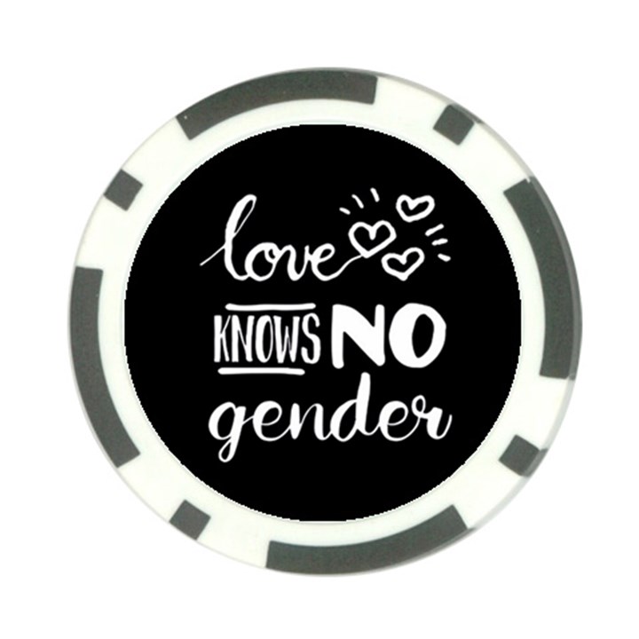 Love knows no gender Poker Chip Card Guard