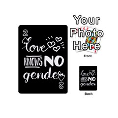 Love Knows No Gender Playing Cards 54 (mini)  by Valentinaart