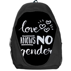 Love knows no gender Backpack Bag