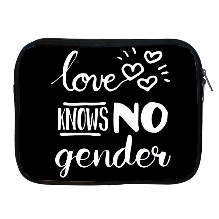 Love knows no gender Apple iPad 2/3/4 Zipper Cases