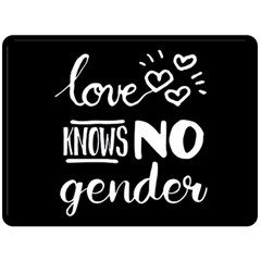 Love knows no gender Double Sided Fleece Blanket (Large) 