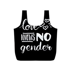 Love Knows No Gender Full Print Recycle Bags (s)  by Valentinaart