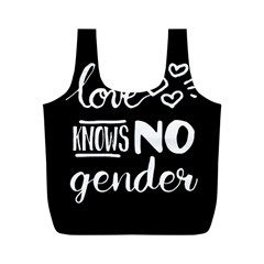 Love Knows No Gender Full Print Recycle Bags (m)  by Valentinaart