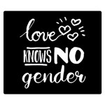 Love knows no gender Double Sided Flano Blanket (Small)  50 x40  Blanket Back