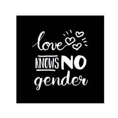 Love knows no gender Small Satin Scarf (Square)