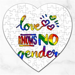 Love Knows No Gender Jigsaw Puzzle (heart) by Valentinaart