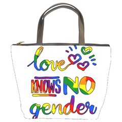 Love Knows No Gender Bucket Bags by Valentinaart