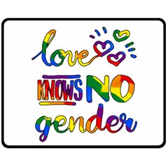 Love Knows No Gender Fleece Blanket (medium)  by Valentinaart