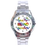 Love knows no gender Stainless Steel Analogue Watch Front