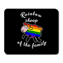 Rainbow Sheep Large Mousepads by Valentinaart